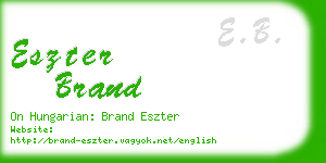 eszter brand business card